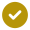 A black check mark inside a gold circle.